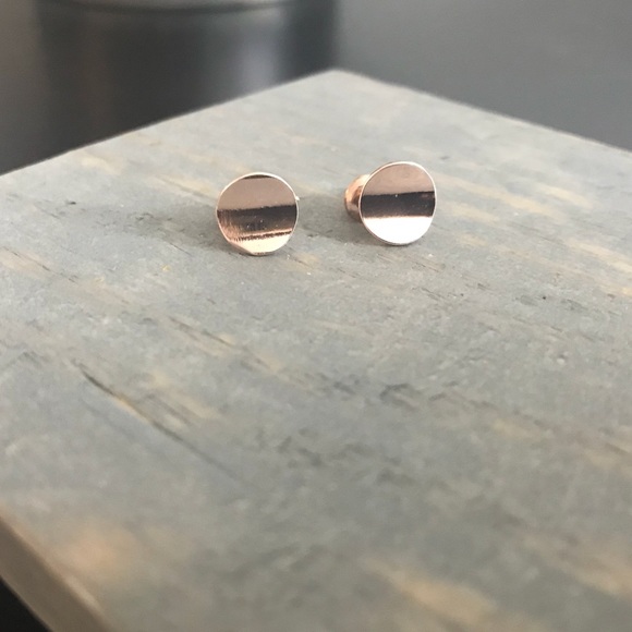 Anthropologie Rose Gold Stud Earrings - Picture 4 of 6